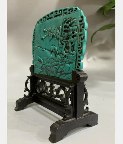 China imitation turquoise screen crafts statue
