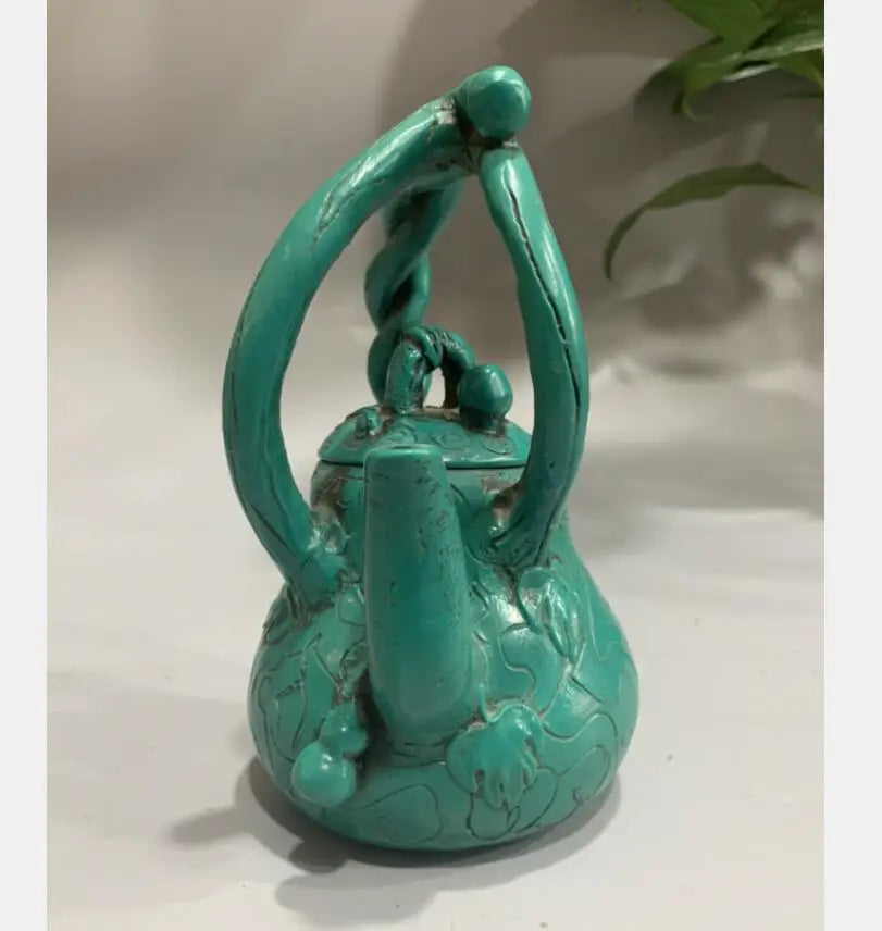 China imitation turquoise teapot crafts statue