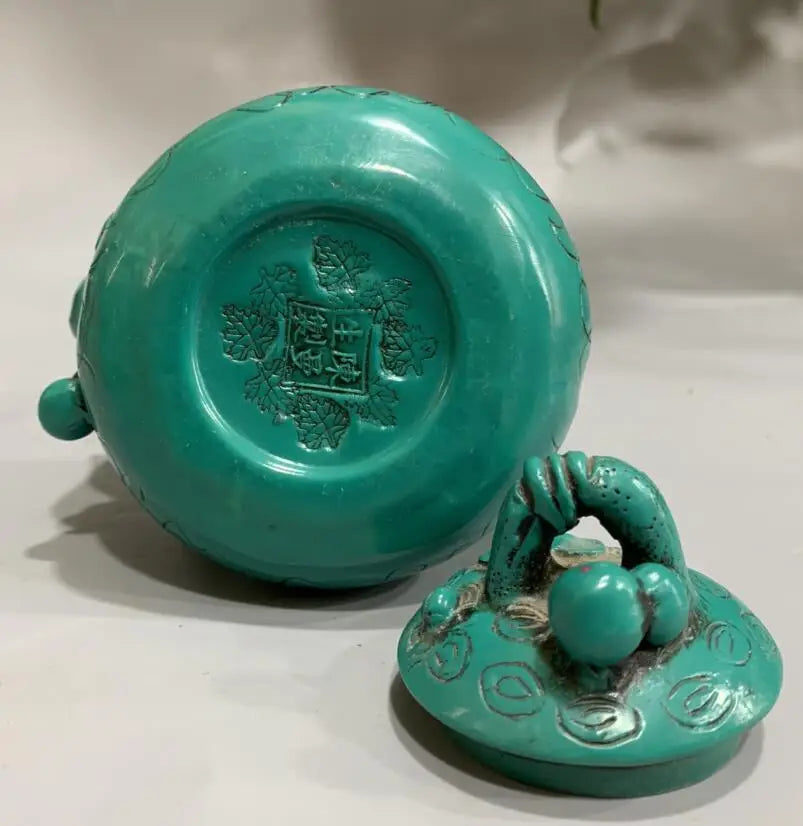 China imitation turquoise teapot crafts statue