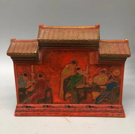 China ink lump ancients write poetry crafts statue