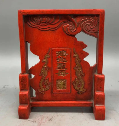 China ink lump ride Dragon Guanyin bodhisattva crafts statue