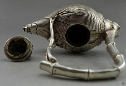 China manually collecting old Tibet silver bamboo, bamboo shoots the teapot