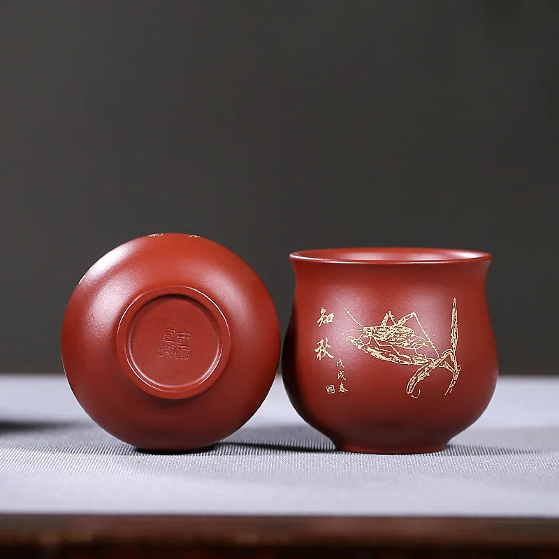 China master cup handmade real yixing zisha original ore dahongpao clay mug marked