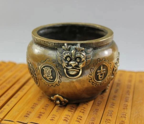 China pure copper incense burner auspicious dragon and phoenix incense burner