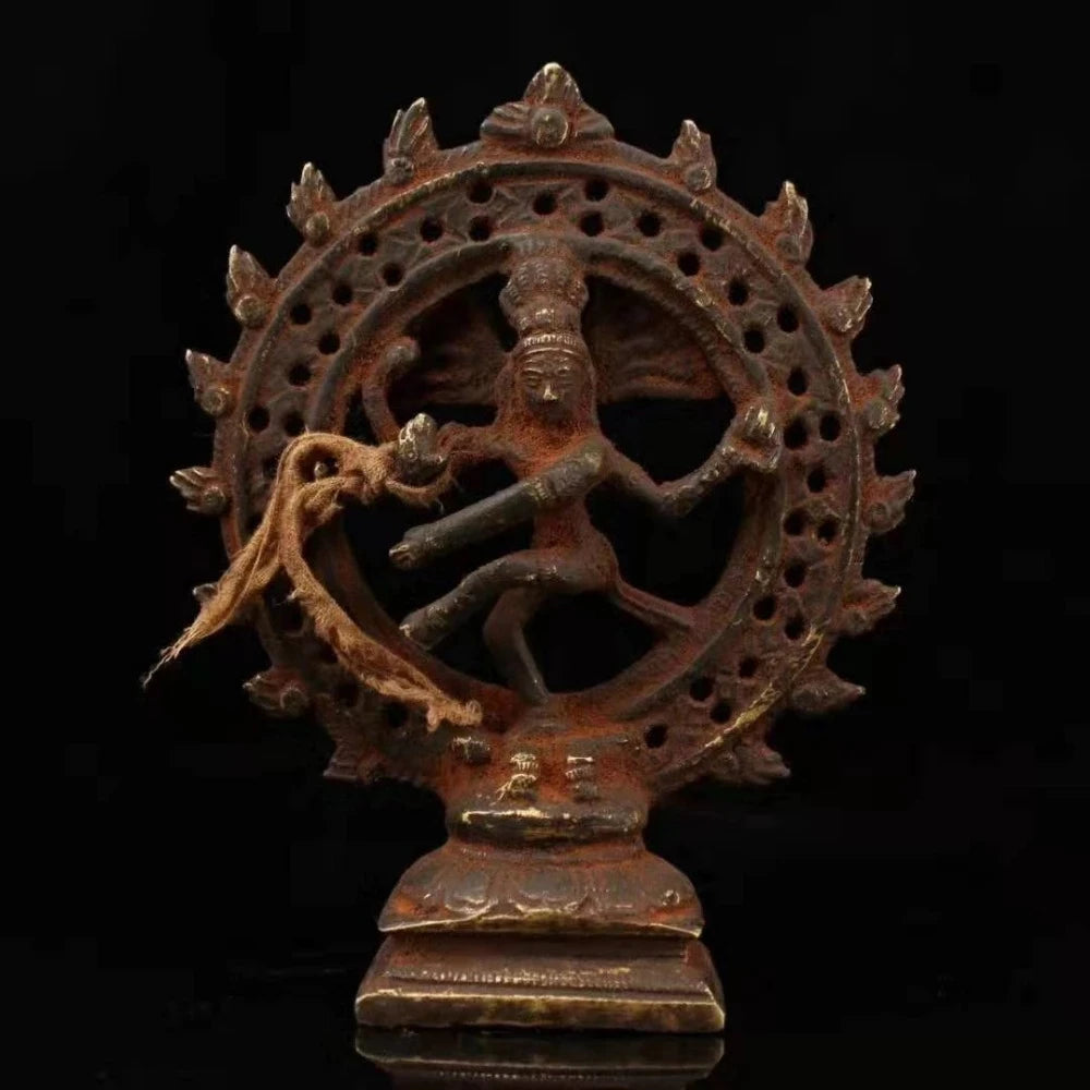 China's Tibet collects the old Tibetan pure copper pure hand made shiva protection dharma statue