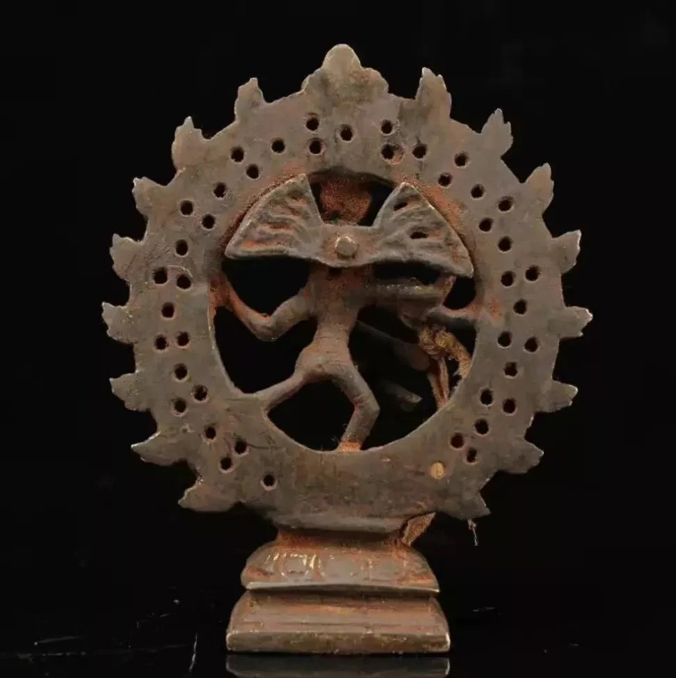 China's Tibet collects the old Tibetan pure copper pure hand made shiva protection dharma statue