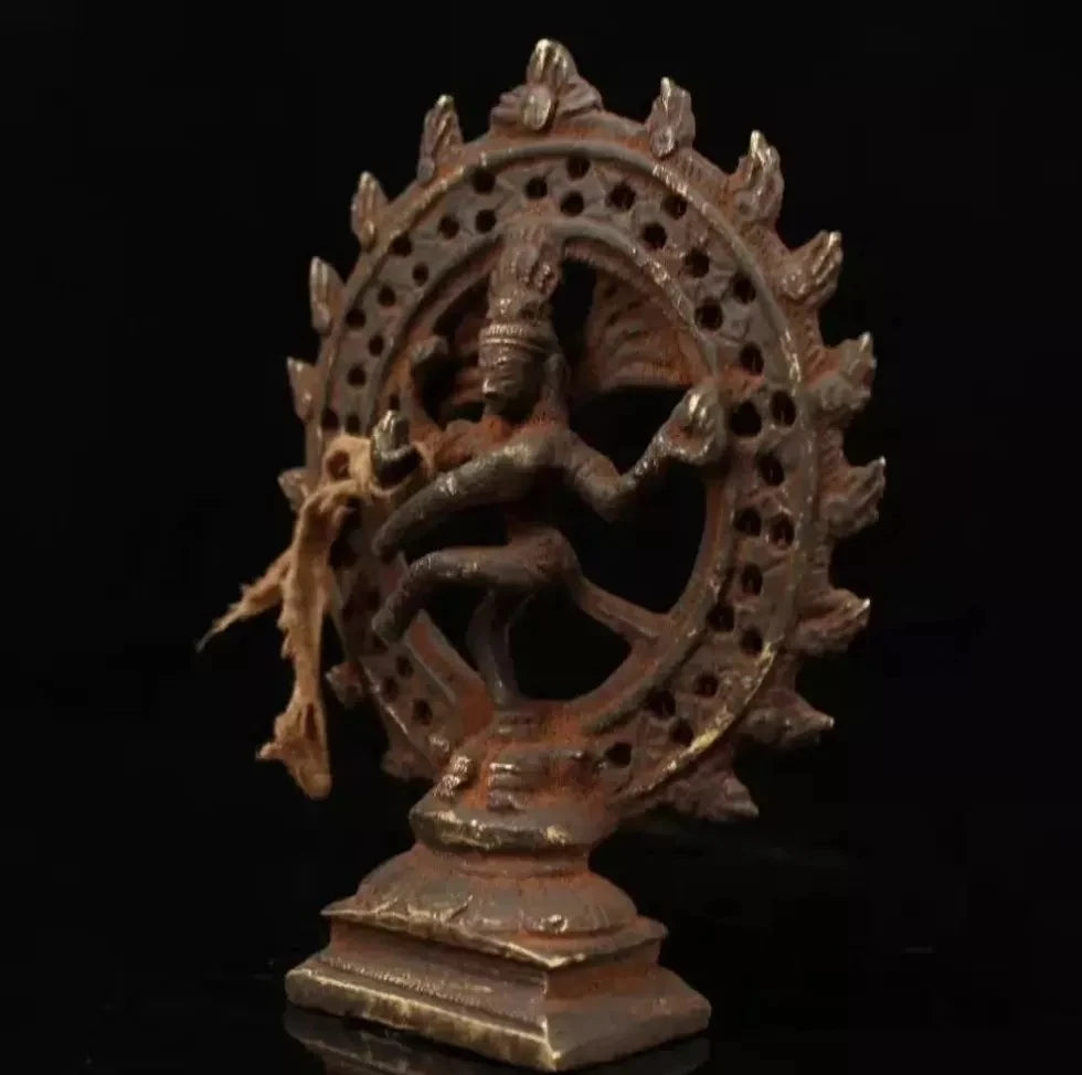 China's Tibet collects the old Tibetan pure copper pure hand made shiva protection dharma statue