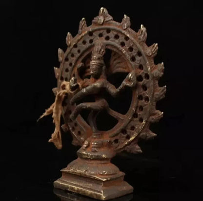 China's Tibet collects the old Tibetan pure copper pure hand made shiva protection dharma statue
