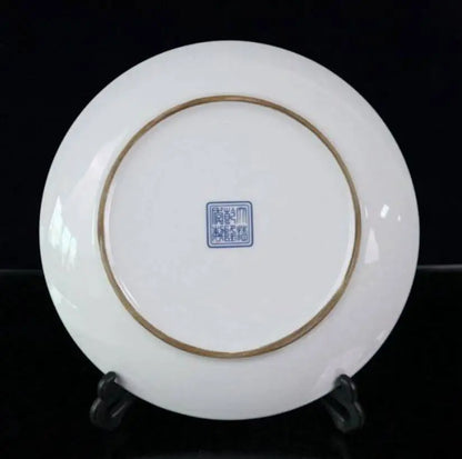 China seiko Blue and white ceramic dragon plate crafts statue