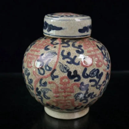 China seiko Blue and white ceramic lid jar crafts statue