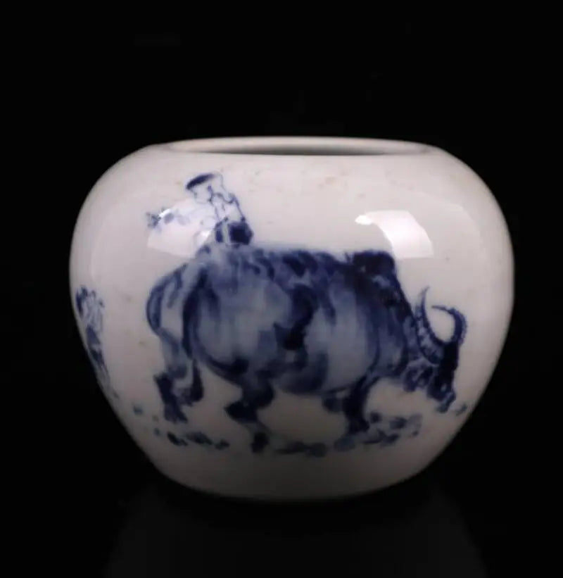 China seiko Blue and white ceramic pen wash crafts statue