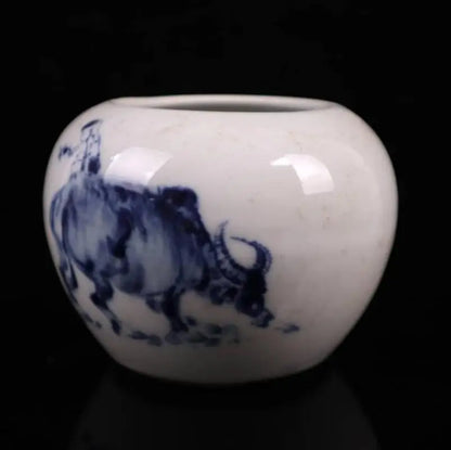 China seiko Blue and white ceramic pen wash crafts statue