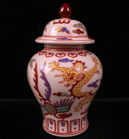 China seiko Colored glaze ceramic tank crafts statue