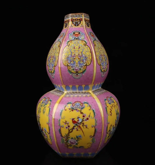 China seiko Enamel ceramic gourd bottle crafts statue