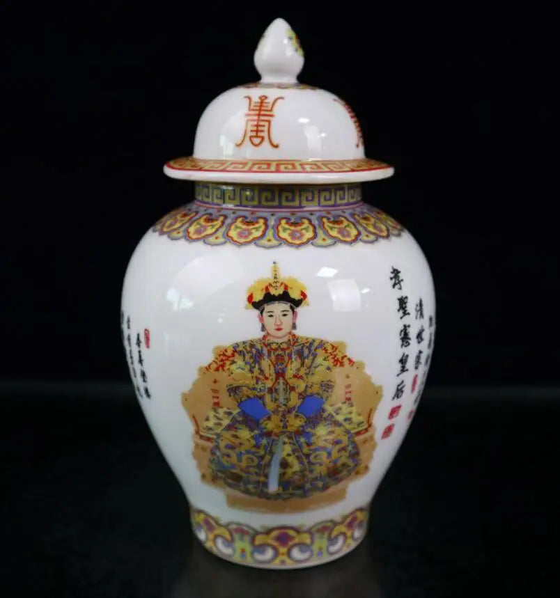 China seiko Enamel color ceramic jar crafts statue
