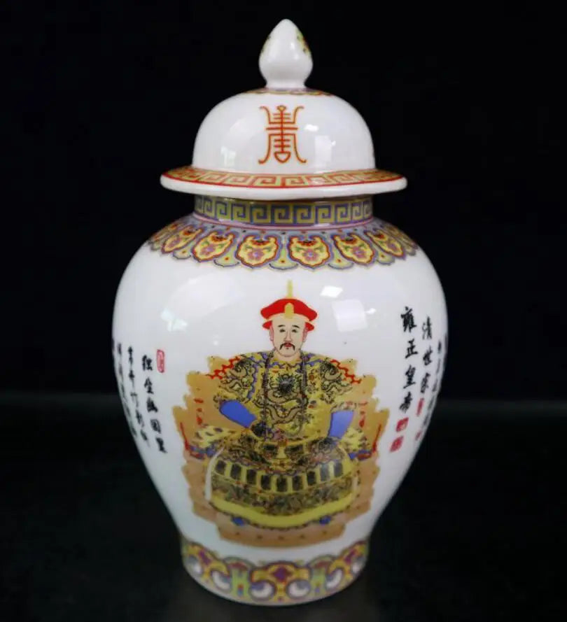 China seiko Enamel color ceramic jar crafts statue