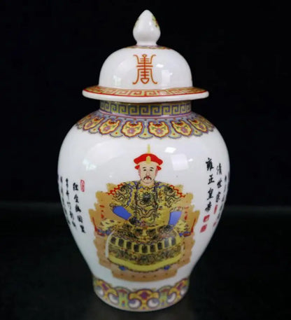 China seiko Enamel color ceramic jar crafts statue