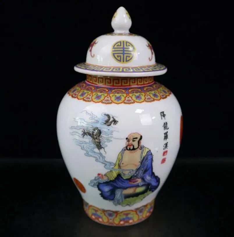 China seiko Enamel color ceramic jar crafts statue