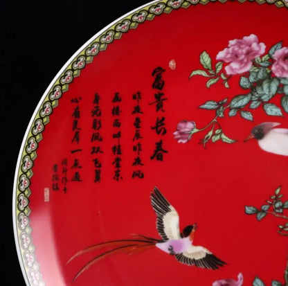 China seiko Handmade pastel ceramic plate crafts statue