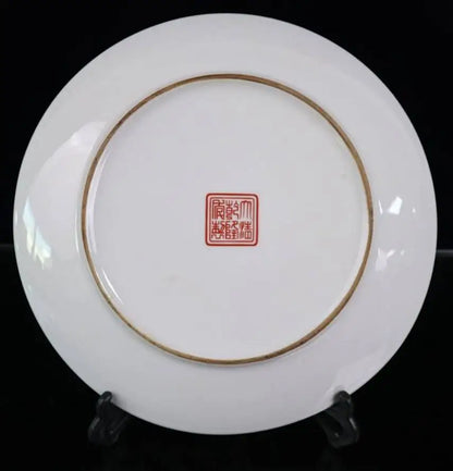 China seiko Handmade pastel ceramic plate crafts statue