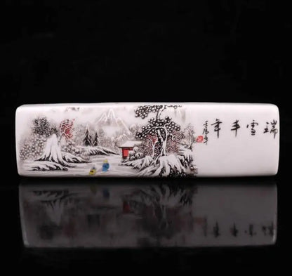 China seiko Painted ceramic pressure paper ruler crafts statue