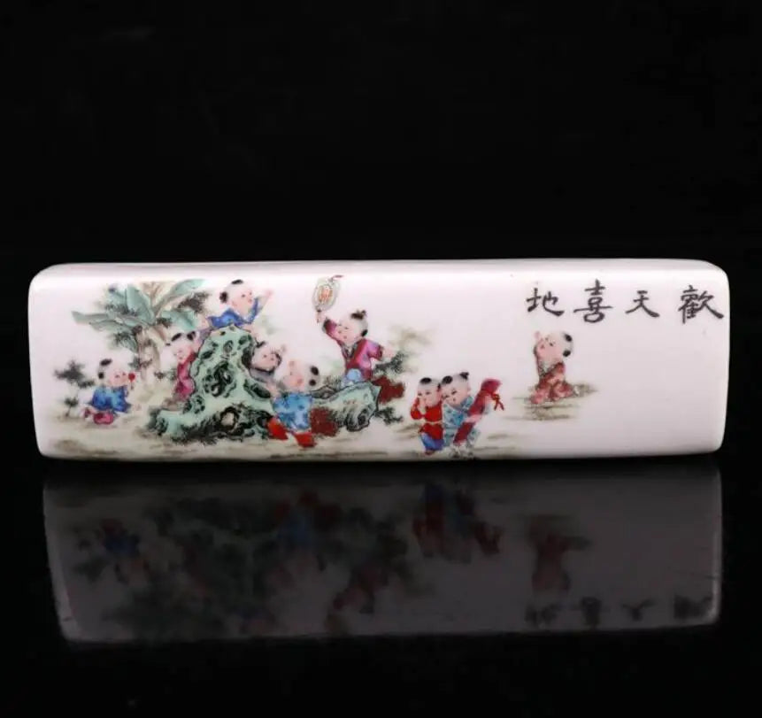 China seiko Painted ceramic pressure paper ruler crafts statue