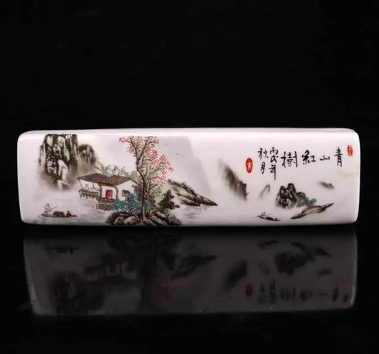 China seiko Painted ceramic pressure paper ruler crafts statue