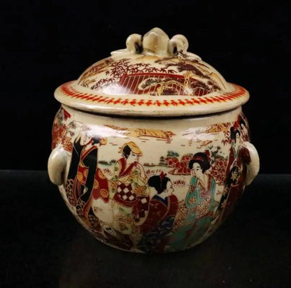 China seiko Pastel ceramic beauty tea leaf tank crafts statue