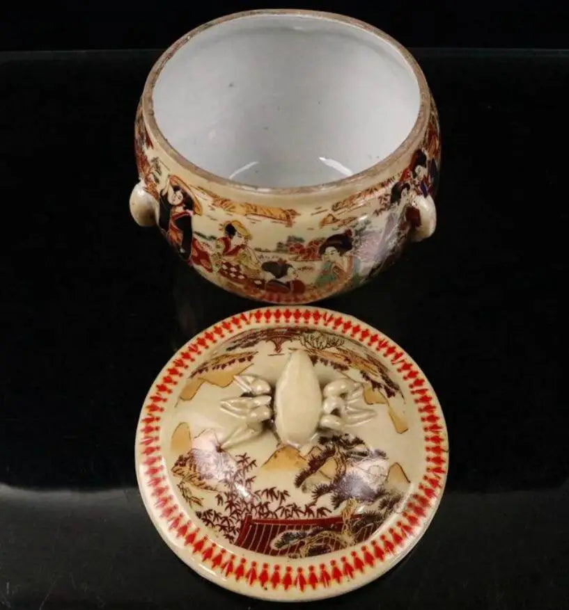 China seiko Pastel ceramic beauty tea leaf tank crafts statue