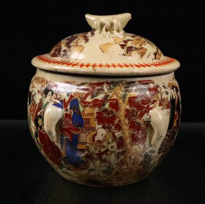 China seiko Pastel ceramic beauty tea leaf tank crafts statue
