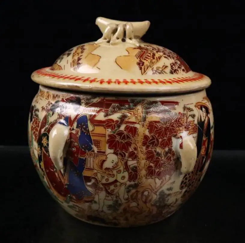 China seiko Pastel ceramic beauty tea leaf tank crafts statue