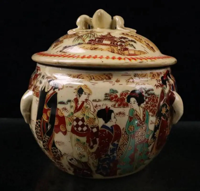 China seiko Pastel ceramic beauty tea leaf tank crafts statue