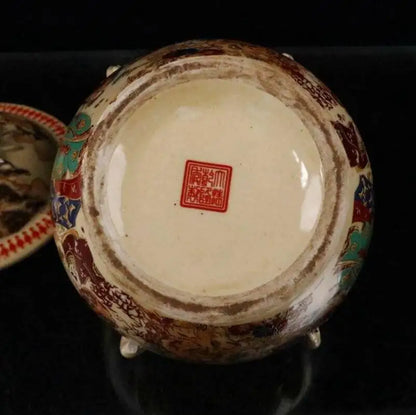 China seiko Pastel ceramic beauty tea leaf tank crafts statue
