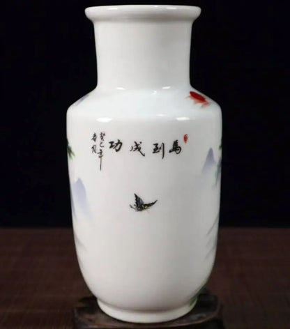 China seiko Pastel ceramic horse vase crafts statue