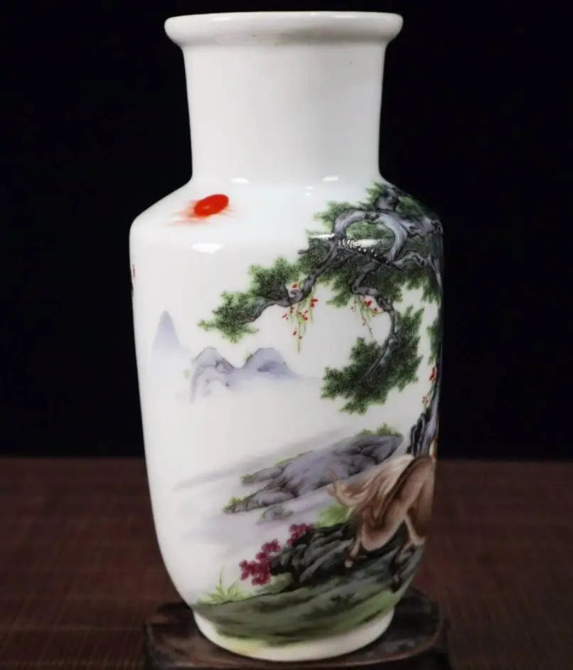 China seiko Pastel ceramic horse vase crafts statue