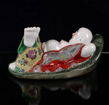 China seiko Pastel ceramic maitreya Buddha crafts statue