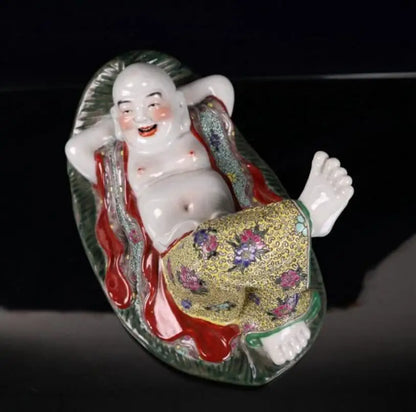 China seiko Pastel ceramic maitreya Buddha crafts statue