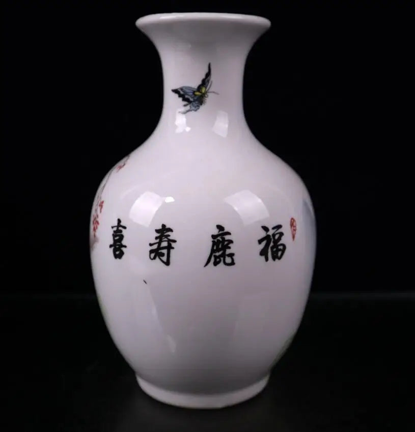 China seiko Pastel ceramic vase crafts statue A pair