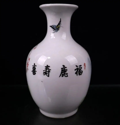 China seiko Pastel ceramic vase crafts statue A pair