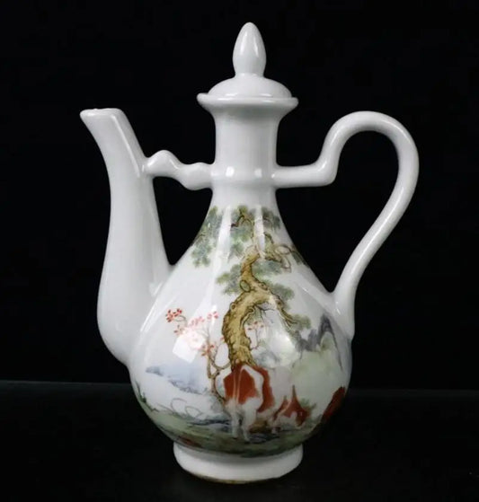 China seiko Pastel ceramic wine pot crafts statue