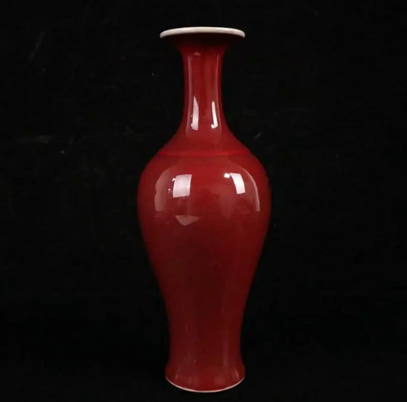 China seiko Red glaze ceramic vase crafts statue