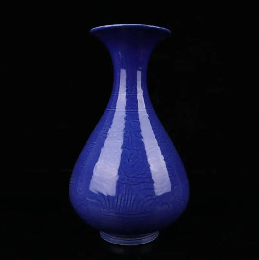 China seiko Snowflake Blue Glaze ceramic vase crafts statue