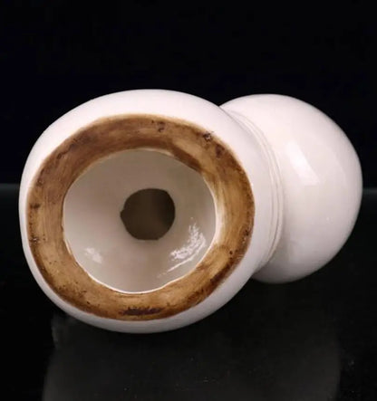China seiko White glaze ceramic gourd maitreya Buddha crafts statue