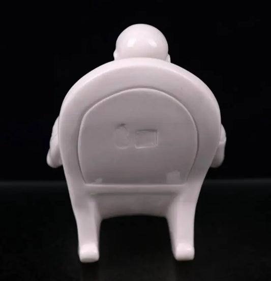 China seiko White glaze ceramic sit maitreya Buddha crafts statue