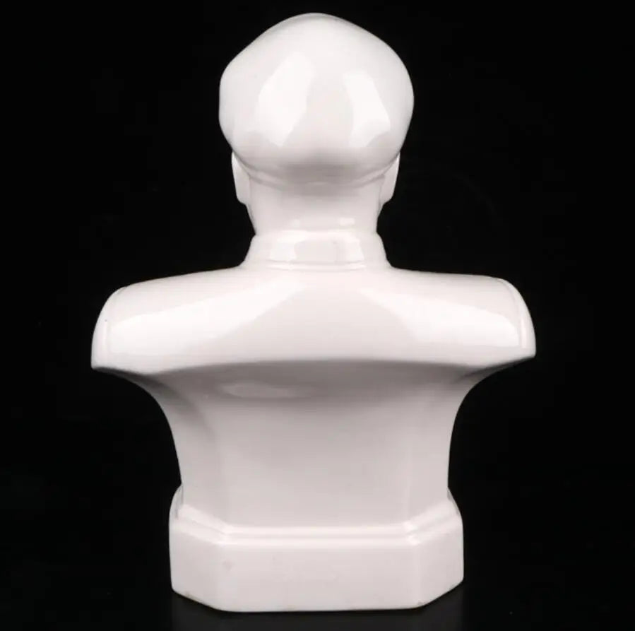 China seiko White glazed ceramic Great leader Mao Zedong crafts statue