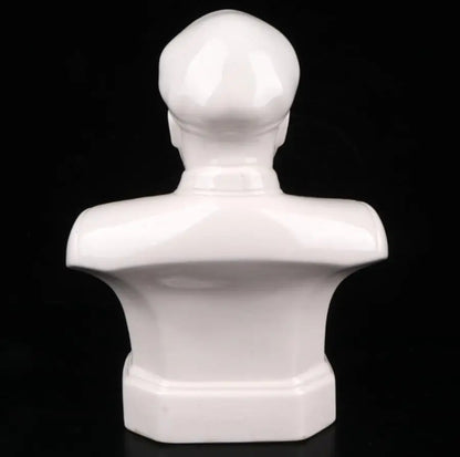 China seiko White glazed ceramic Great leader Mao Zedong crafts statue