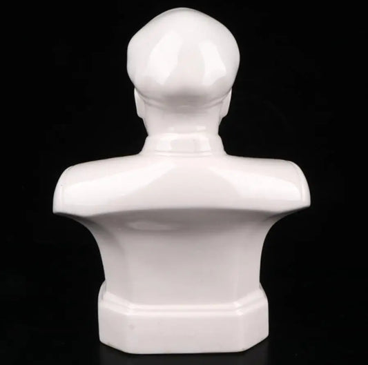China seiko White glazed ceramic Great leader Mao Zedong crafts statue