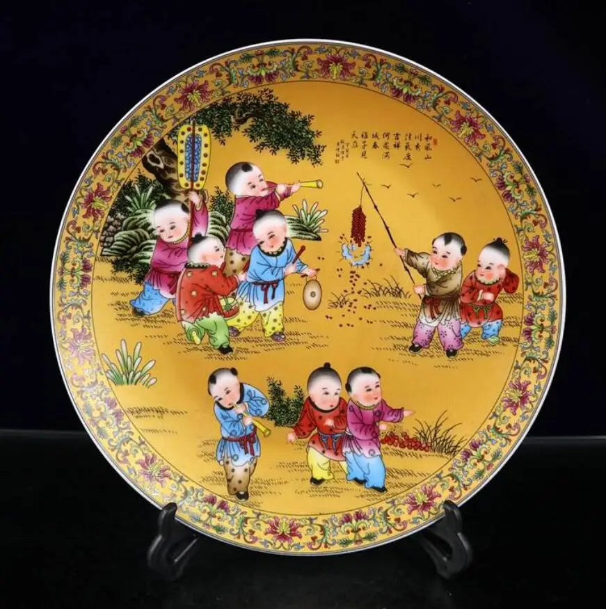 China seiko beautiful ceramic plate crafts statue