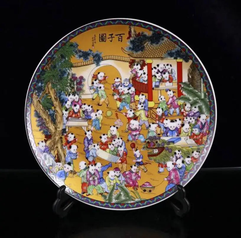 China seiko beautiful ceramic plate crafts statue