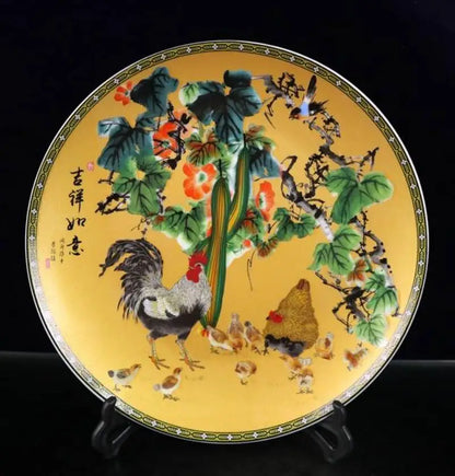 China seiko beautiful pastel ceramic plate crafts statue